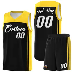 Black Gold Classic Sports Uniform Basketball Jersey