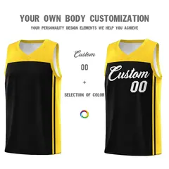Black Gold Classic Sports Uniform Basketball Jersey 3