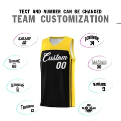 Black Gold Classic Sports Uniform Basketball Jersey 4
