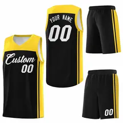 Black Gold Classic Sports Uniform Basketball Jersey 6
