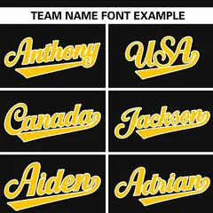 Black Gold Flame Graffiti Authentic Baseball Jersey 3