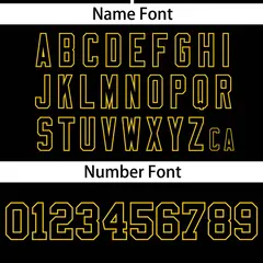 Black Gold Gradient Ribbed Authentic Baseball Jersey 4