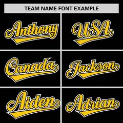 Black Gold Half Stripe Authentic Baseball Jersey 3