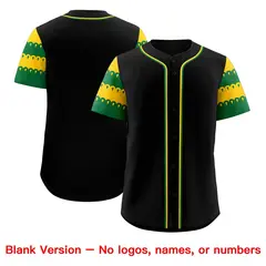 Black Gold Kelly Green Flag Lace Sleeve Baseball Jersey 7