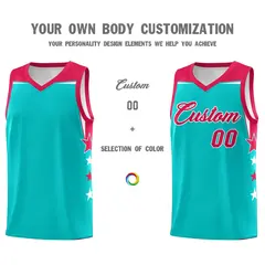 Black Gold Orange Star Color Block Two Tone Side Basketball Jersey 3