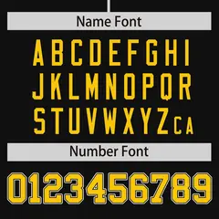 Black Gold Phonetic Rhythm Authentic Baseball Jersey 4