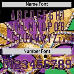 Black Gold Purple Mardi Gras Authentic Baseball Jersey 5