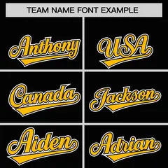 Black Gold Raglan Lace-Up Neck Hockey Hoodie Jersey 3