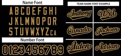 Black Gold Raglan Sleeve Authentic Baseball Jersey 3