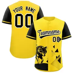 Black Gold Raptor Series Raglan Baseball Jersey 1