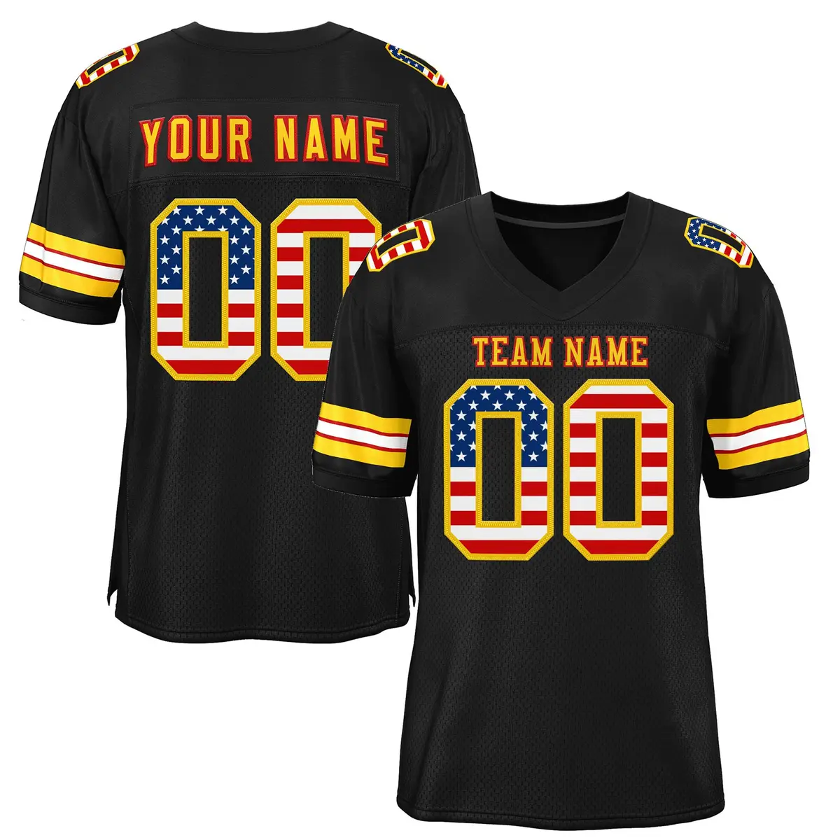 Black Gold-Red Classic Style Authentic Football Jersey