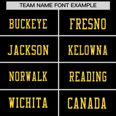 Black Gold Sequin Lettering Stretch Fabric Football Jersey 3