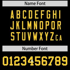 Black Gold Sequin Lettering Stretch Fabric Football Jersey 4