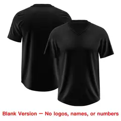 Black Gold Sequin Lettering Stretch Fabric Football Jersey 7