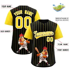 Black Gold Stripe Animals Graffiti Raglan Baseball Jersey 2