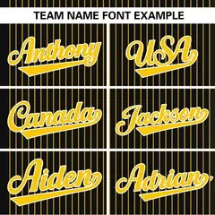 Black Gold Stripe Two-Button Softball Jersey 4