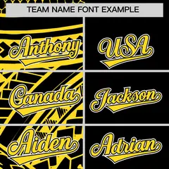 Black Gold Tribal Split Baseball Jersey 3
