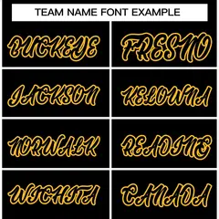 Black Gold Varsity Full-Snap Letterman Baseball Jacket 5