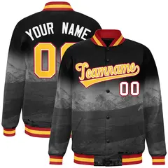 Black Gold-White Denver Skyline Varsity Full-Snap Track Jacket 1