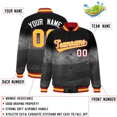 Black Gold-White Denver Skyline Varsity Full-Snap Track Jacket 2