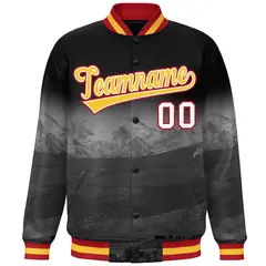 Black Gold-White Denver Skyline Varsity Full-Snap Track Jacket 3