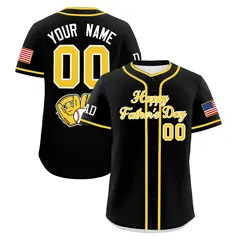 Black Gold White Father's Day Classic Baseball Jersey 1