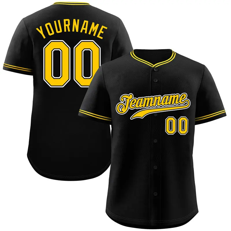 Black Gold-White Hook Classic Authentic Baseball Jersey