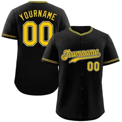 Black Gold-White Hook Classic Authentic Baseball Jersey 1