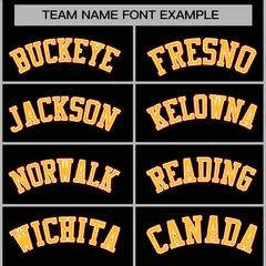 Black Gold-White Raglan Varsity Full-Snap Letterman Jacket 5