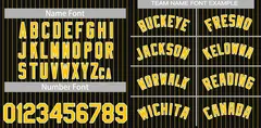 Black Gold-White Stripe Authentic Fashion Baseball Jersey 2