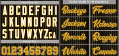 Black Gold-White Stripe Authentic Fashion Baseball Jersey 3