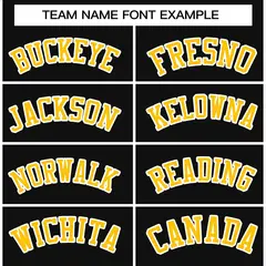 Black Gold-White Stripe Letterman Varsity Bomber Jacket 3