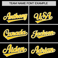 Black Gold-White Stripe Raglan Varsity Full-Zip Letterman Bomber Jacket 3