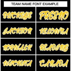 Black Gold-White Varsity Full-Snap Letterman Jacket 3