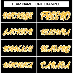 Black Gold-White Varsity Full-Snap Letterman Jacket 5