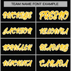 Black Gold-White Varsity Full-Snap Letterman Jacket 5