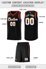 Black Gradient Font Uniform Basketball Jersey 2