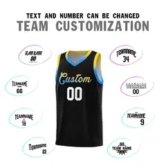 Black Gradient Font Uniform Basketball Jersey 3