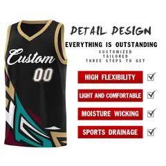 Black Gradient Graffiti Pattern Basketball Jersey 2