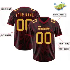 Black Graffiti Pattern Authentic Football Jersey 2
