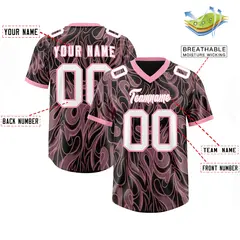 Black Graffiti Pattern Authentic Football Jersey 2