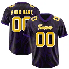 Black Graffiti Pattern Authentic Football Jersey