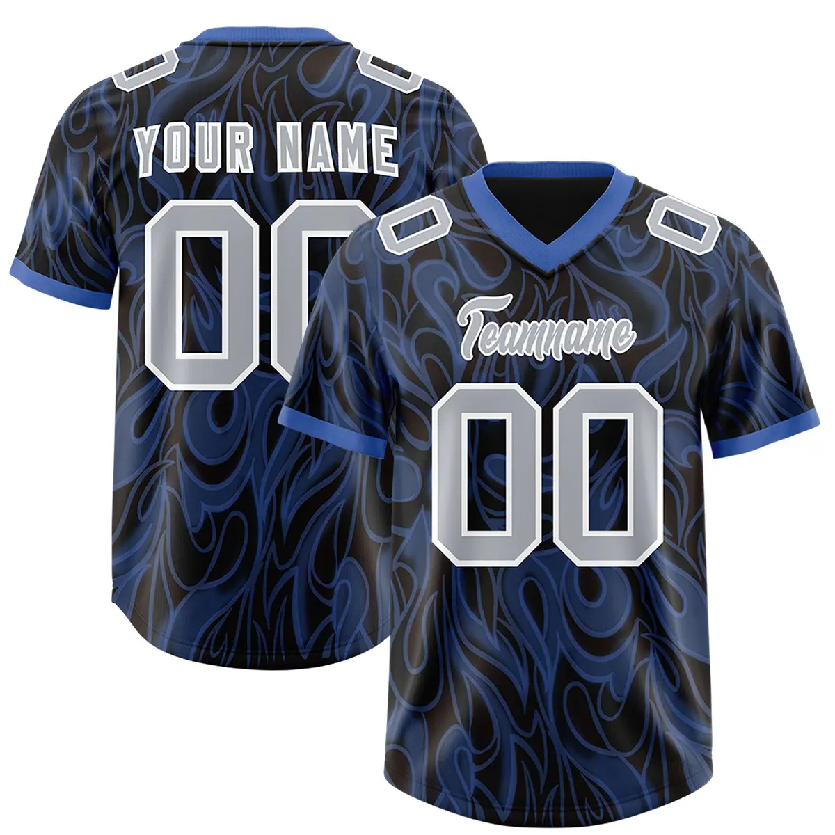 Black Graffiti Pattern Authentic Football Jersey