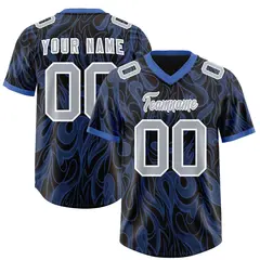 Black Graffiti Pattern Authentic Football Jersey
