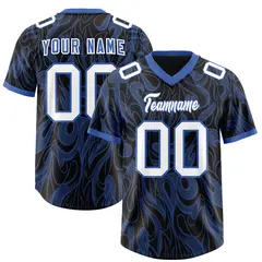 Black Graffiti Pattern Authentic Football Jersey