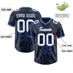 Black Graffiti Pattern Authentic Football Jersey 2