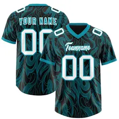 Black Graffiti Pattern Authentic Football Jersey