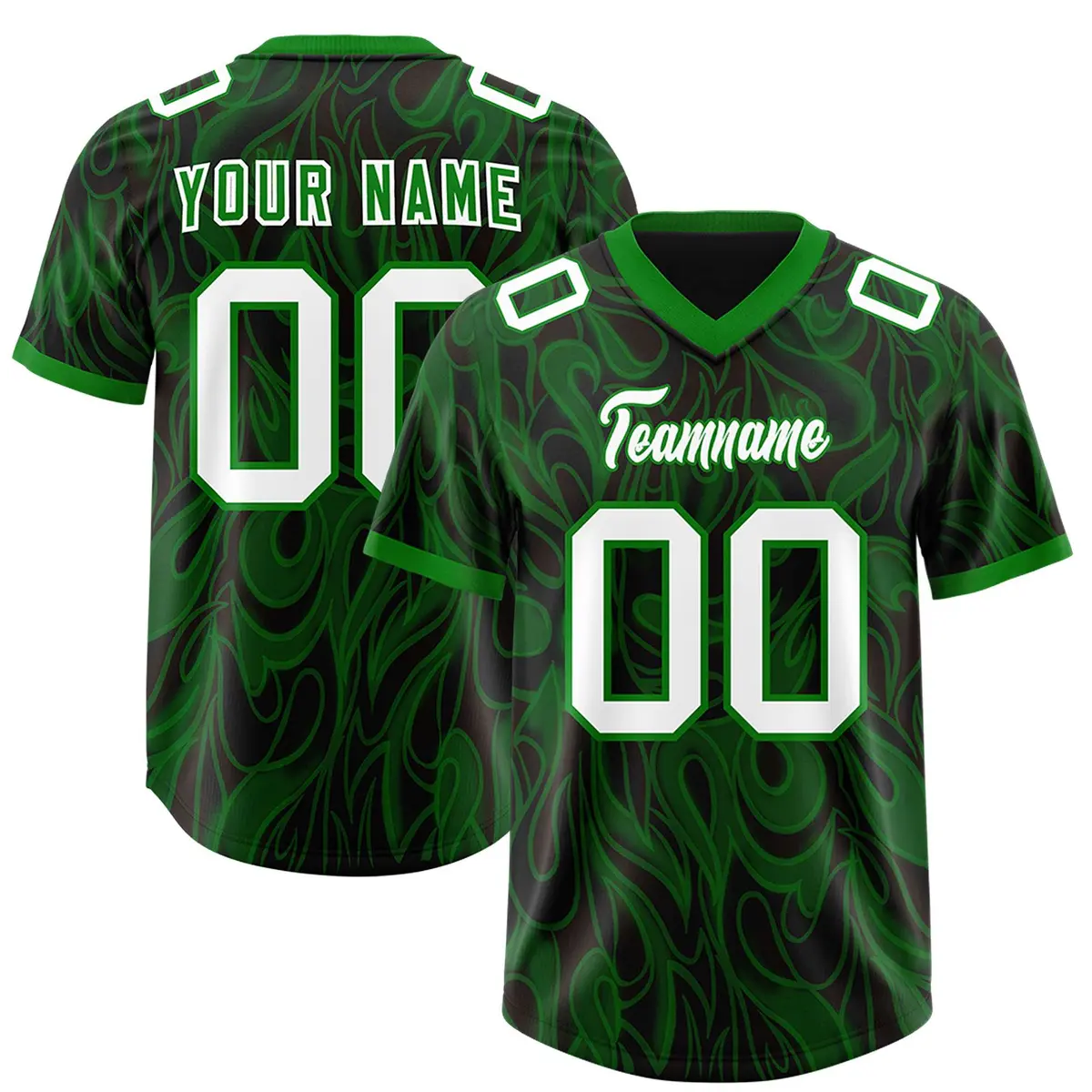 Black Graffiti Pattern Authentic Football Jersey