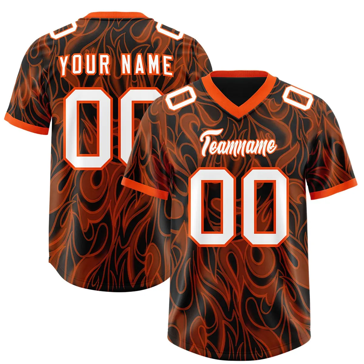 Black Graffiti Pattern Authentic Football Jersey