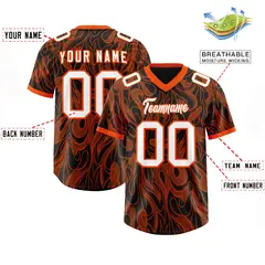 Black Graffiti Pattern Authentic Football Jersey 2